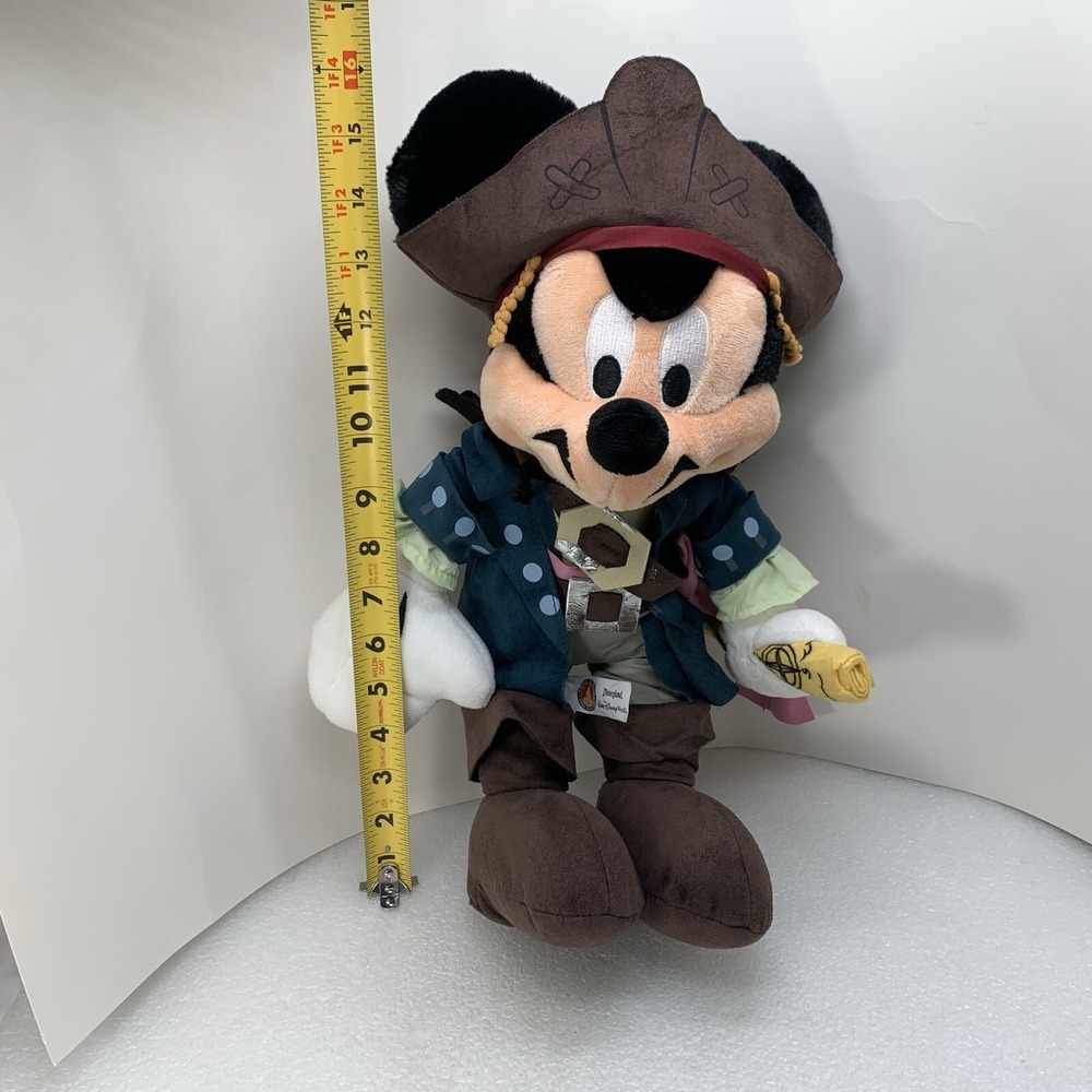 Disney Parks Mickey Mouse Pirates of The Caribbean Map 16" Large Plush w/‎ Tag - Picture 2 of 7